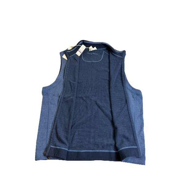 Tommy Bahama XXL Men's Reversible Full Zip Sweater Vest Flip Coast Blue NWT - Picture 6 of 9
